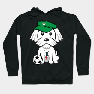 Funny white dog is a soccer coach Hoodie